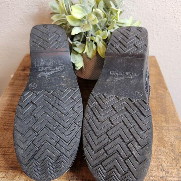 Dansko Black and Green Slip On Clogs Comfort Shoes Size 39 - Picture 15 of 15